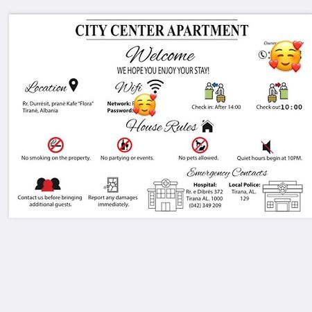טיראנה City Center Apartment Kafe Flora מראה חיצוני תמונה